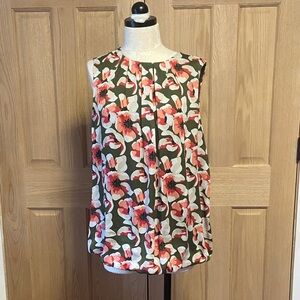 Liz Claiborne Floral Sleeveless Blouse